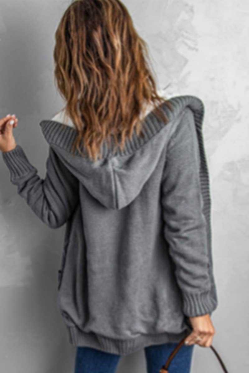 CWOCAL2185_WINTER FLEECE LONG-SLEEVED BUTTON-UP CARDIGAN