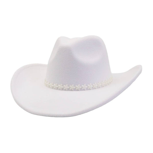 Western Ethnic  Felt Cowboy Fedora Hat_CWAH04433
