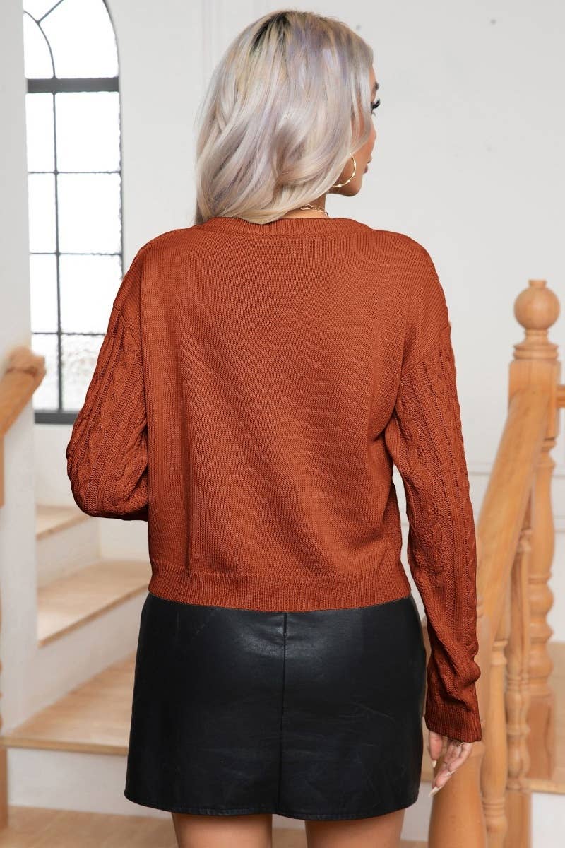 CWOSWL6377_WINTER VINTAGE CREW-NECK LONG-SLEEVED SWEATER