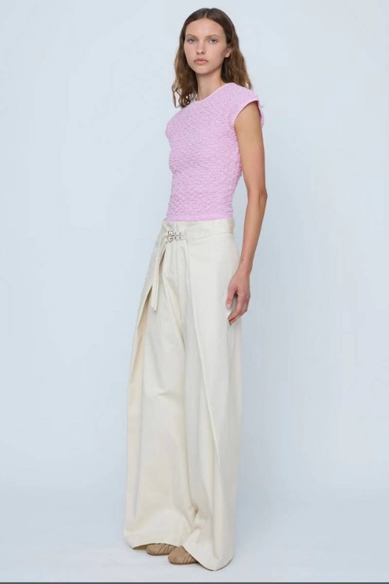 CWBLP2052_LOOSE CASUAL IRREGULAR WIDE LEG PANTS