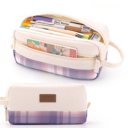 LARGE SQUARE MULTI-LAYER PENCIL CASE