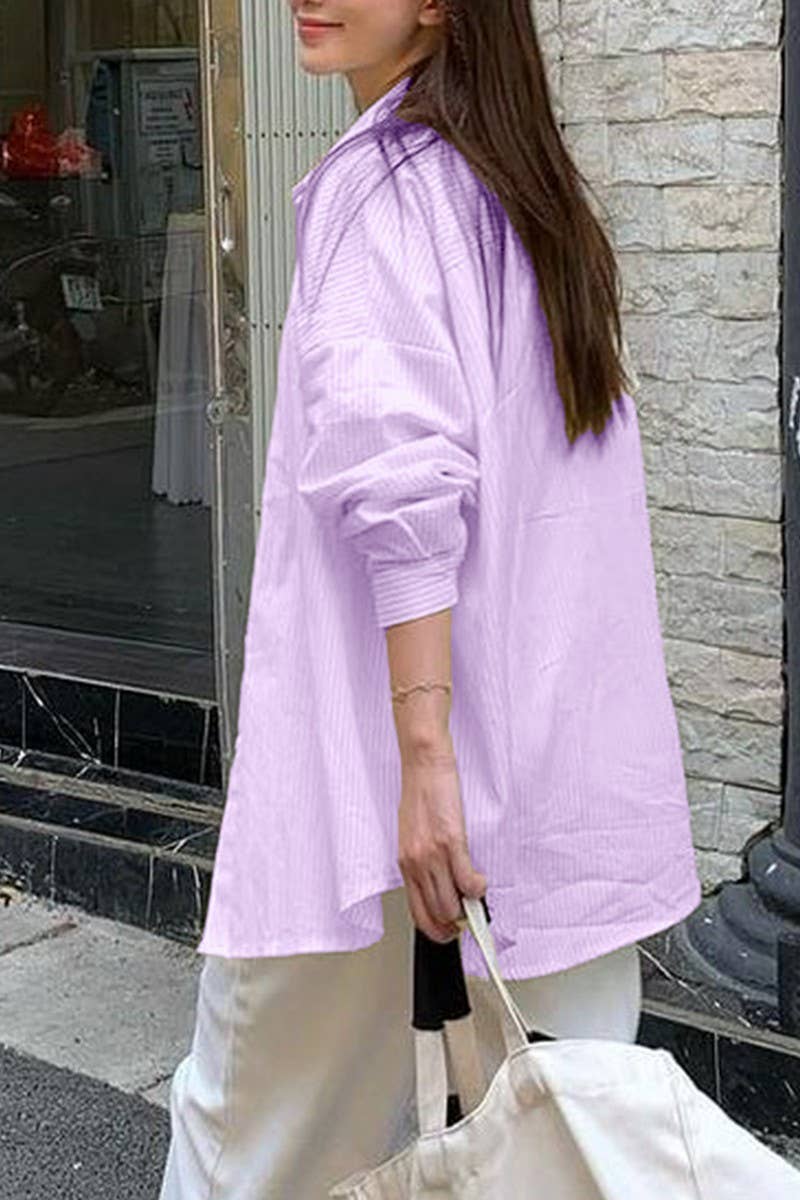 CWTSTL01002_RESORT CHIC STRIPED LONG SLEEVE SHIRT