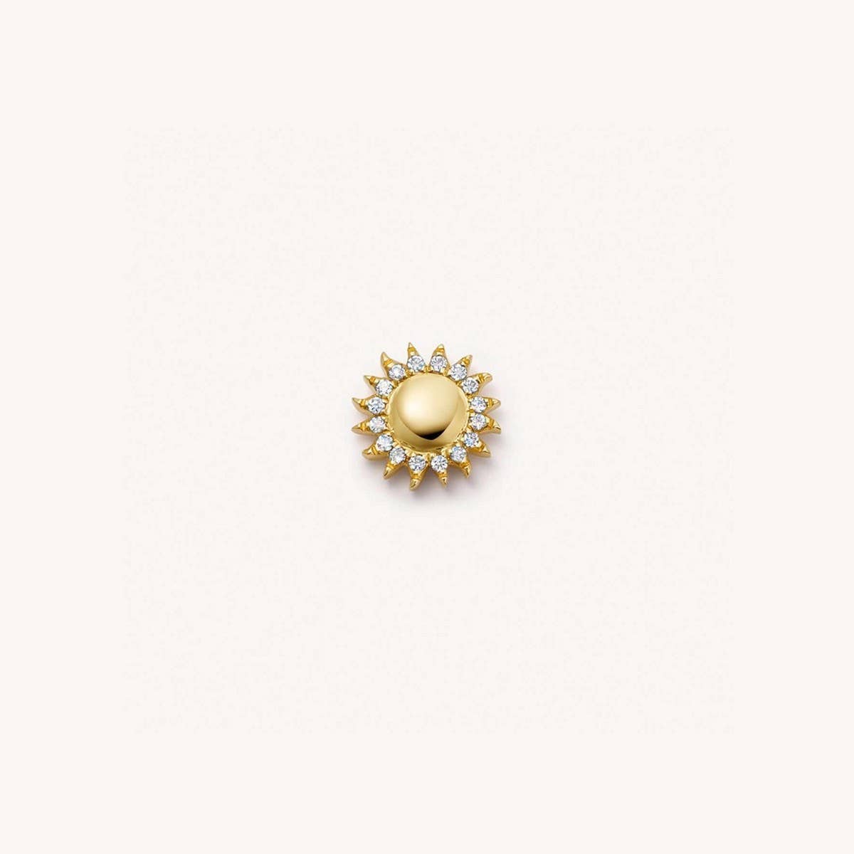 Crystal Heart Locket Necklace with Sun & Flowers