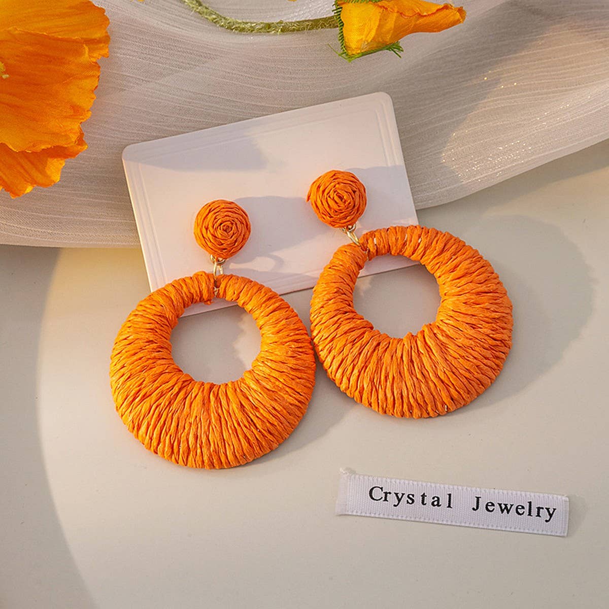 BOHEMIAN HOLIDAY STYLE ROUND COLORFUL EARRINGS_CWAJE1852