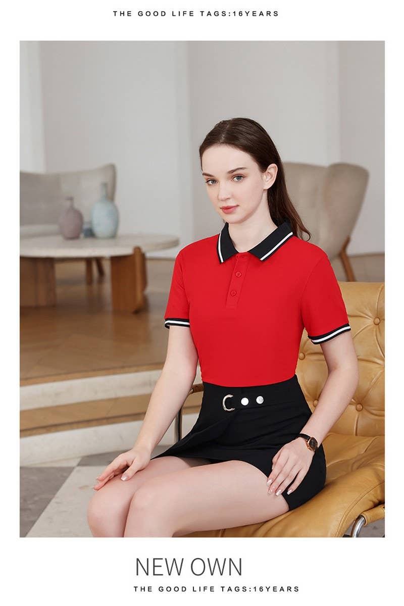 CWTBLS02423_CUSTOM COLLARED POLO WORK SHIRT