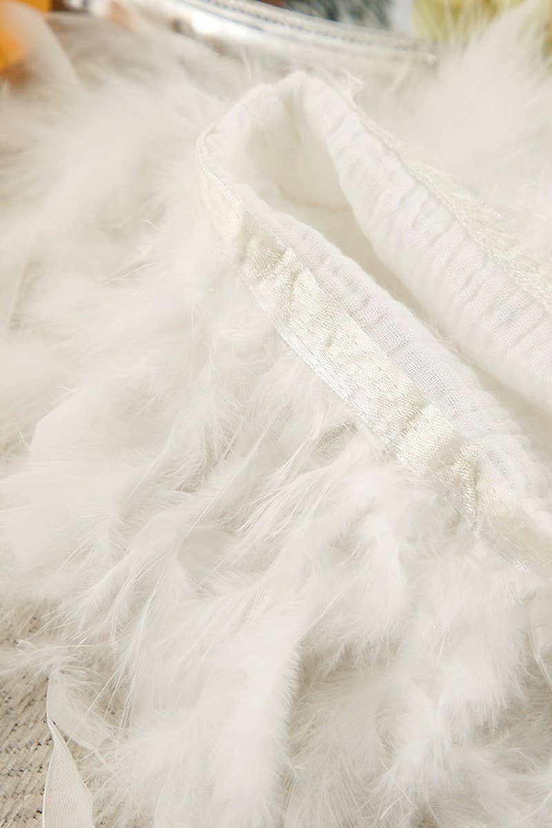 CWSPJ0311_PURE COTTON FEATHER LONG-SLEEVED SHORTS PAJAMAS