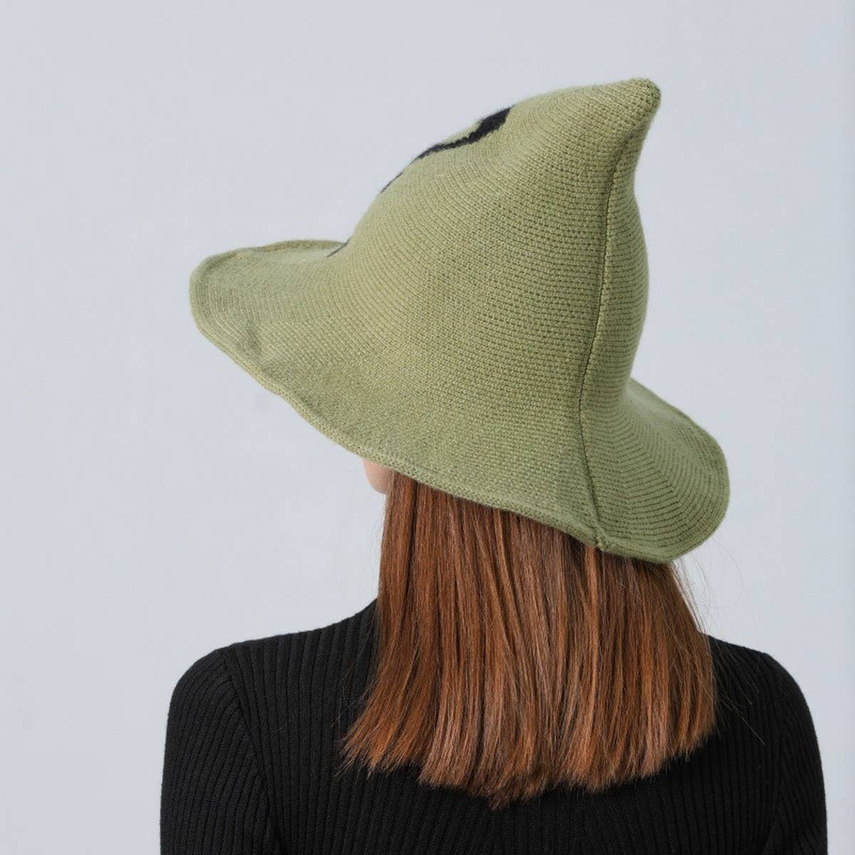 CWAH1681_Halloween Skull Knitted Wizard Hat