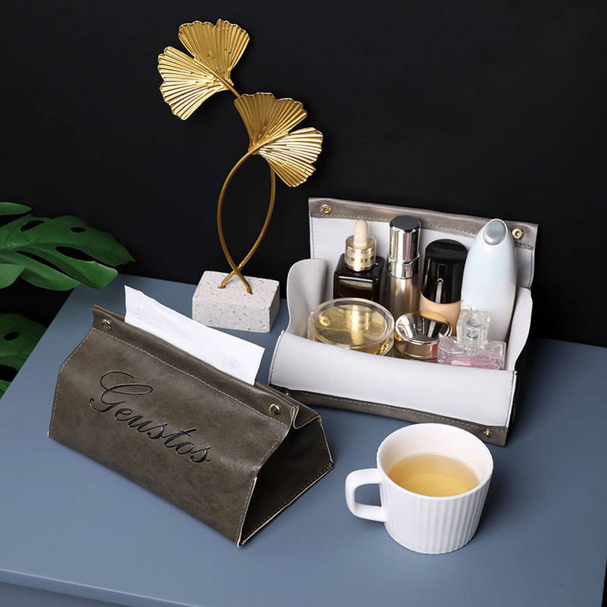 LIGHT LUXURY CAR HOUSEHOLD LEATHER TISSUE BOX