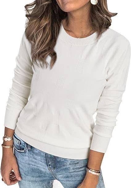 CASUAL COMMUTER PULLOVER SWEATER WITH THREAD NECK