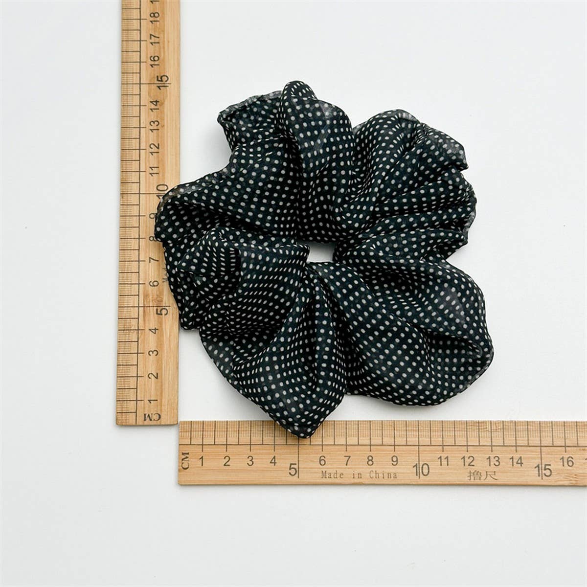 NEW MESH POLKA DOT LARGE INTESTINE HAIR TIE