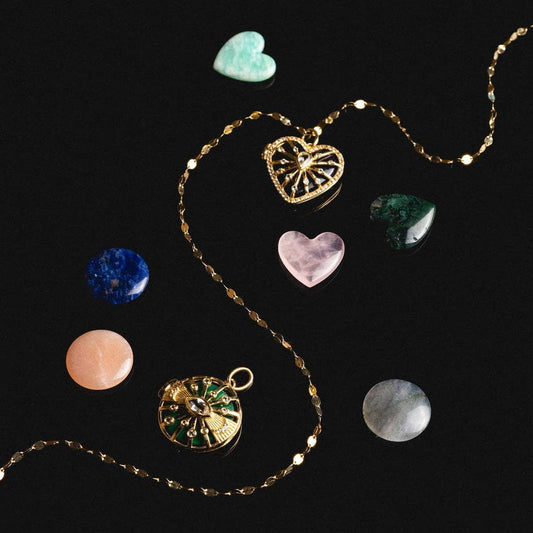 Gemstone Heart Locket Necklace ? Sparkling Love