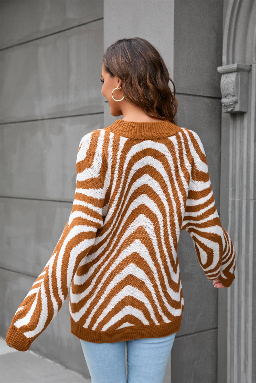 CWOSWL1038_Casual Crew Neck Pullover Long Sleeve Sweater