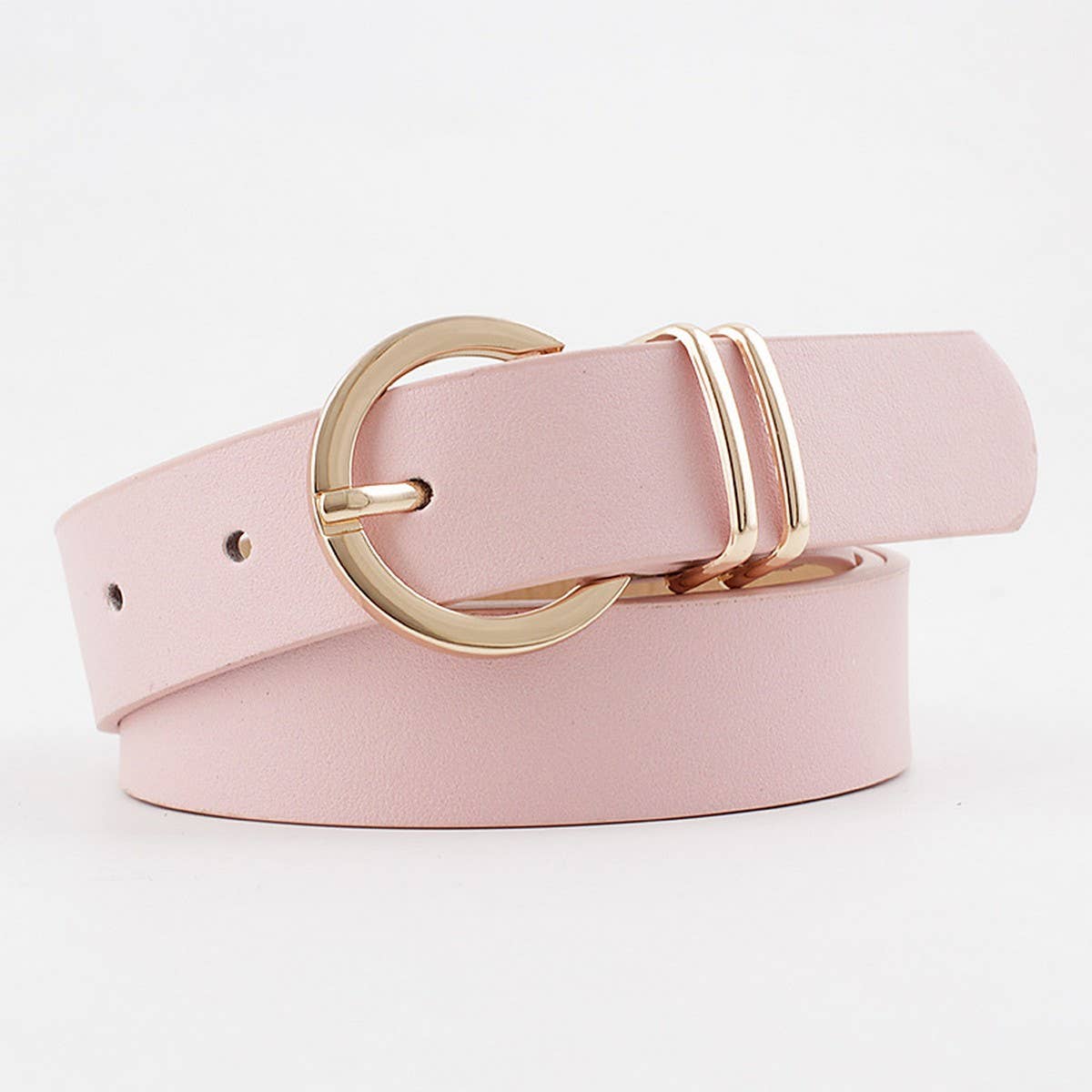 RING HOLE PIN BUCKLE DECORATIVE AMERICAN BELT