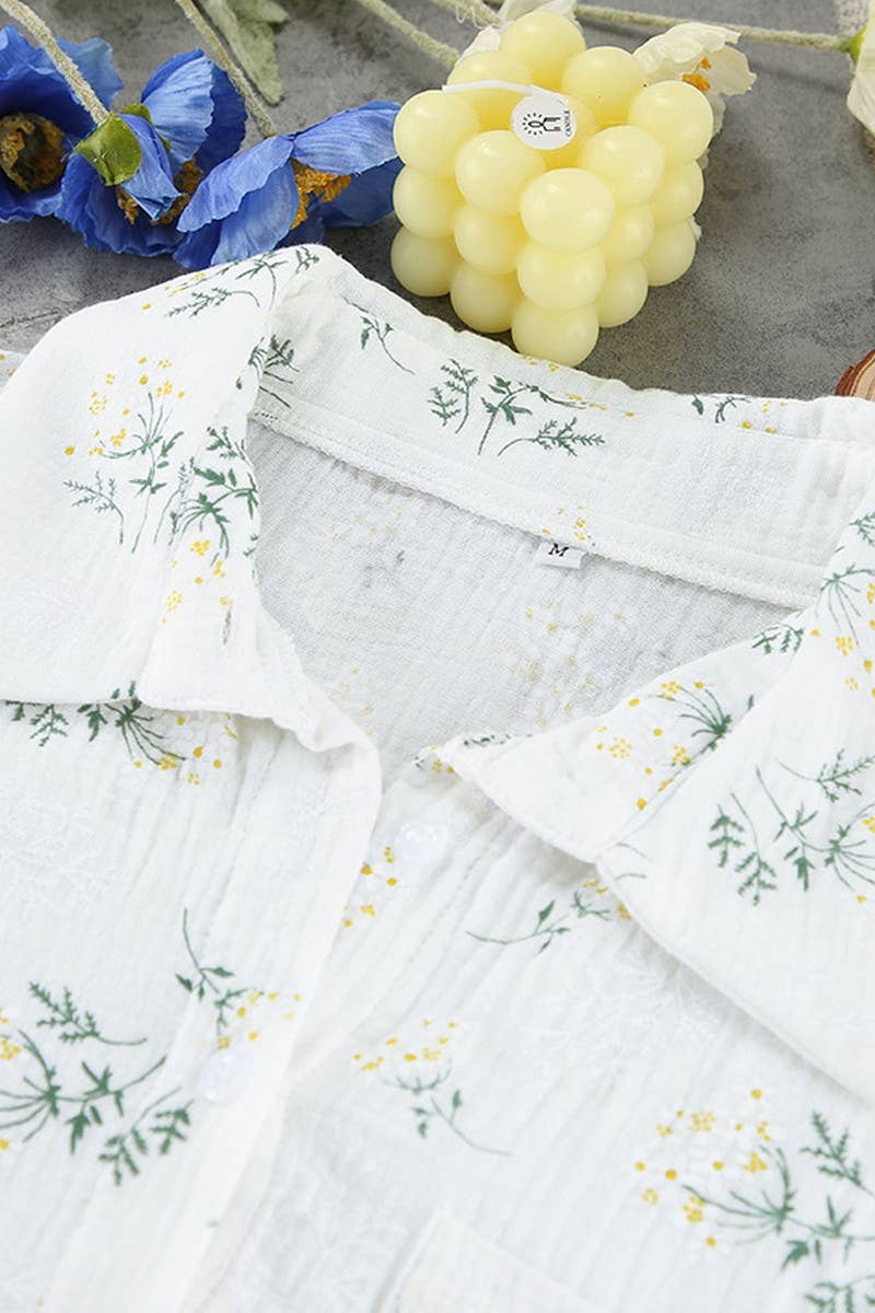 CWSPJ0204_PRINTED LONG-SLEEVED SHORTS PAJAMAS HOME SET