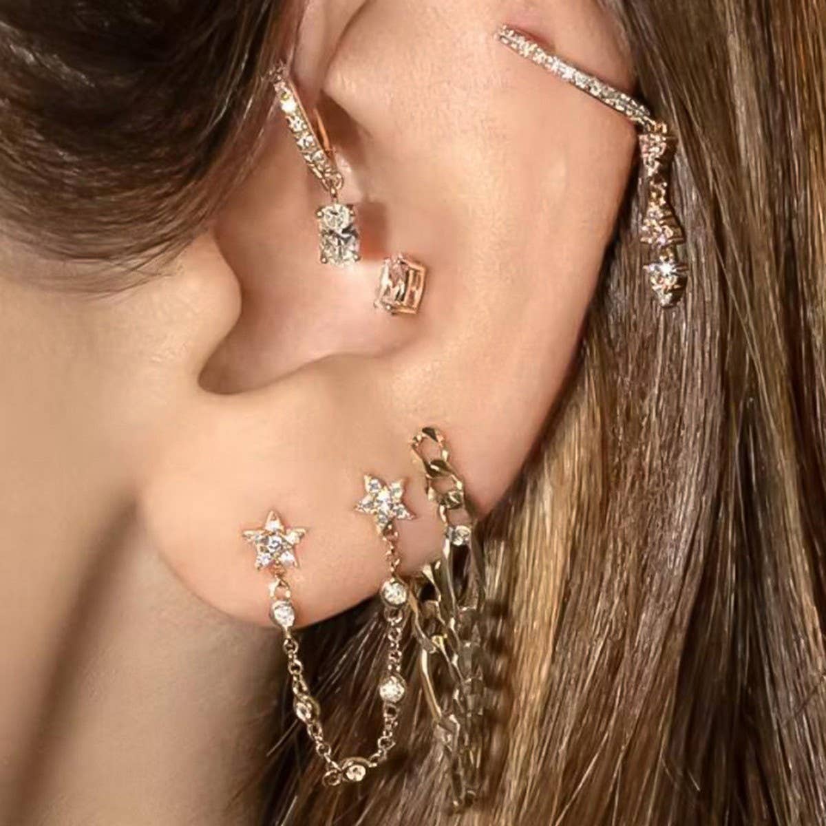 TRIANGLE-SET STYLISH GEOMETRIC PERSONALITY EARRINGS_CWAJE190