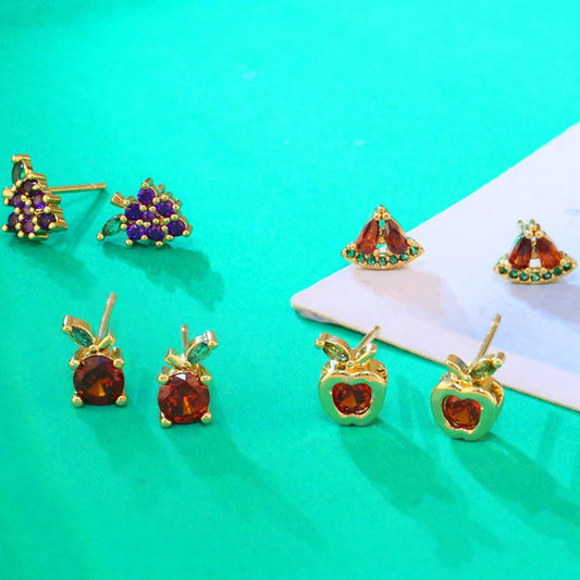 FRUIT STUDDED DIAMOND EARRINGS
