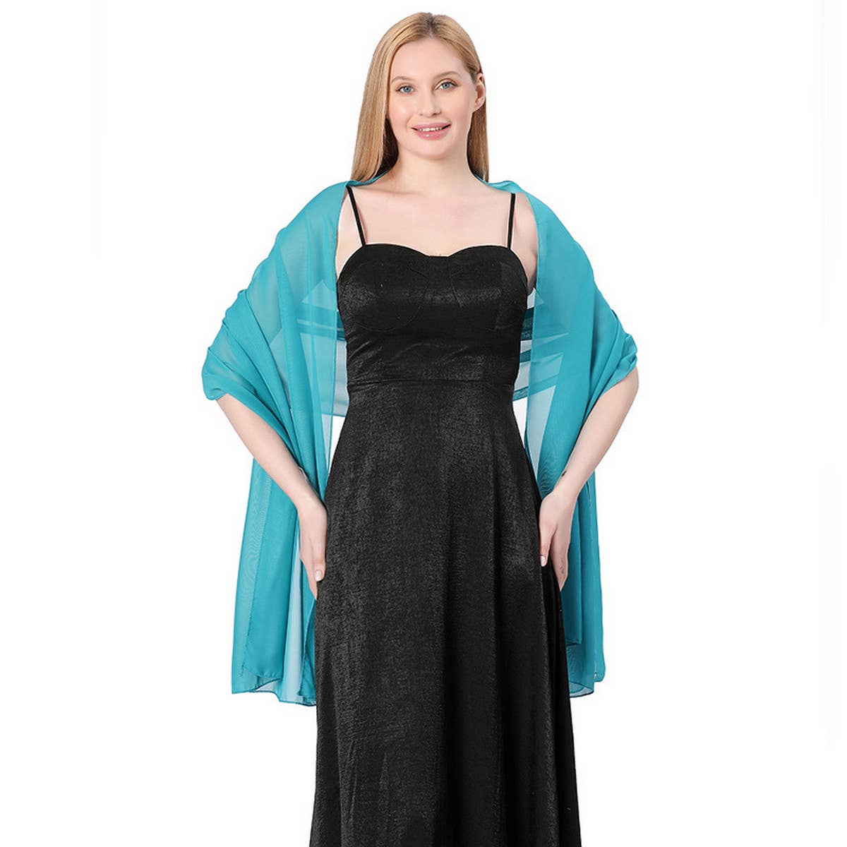 WOMEN SOLID COLOR EVENING SHAWL