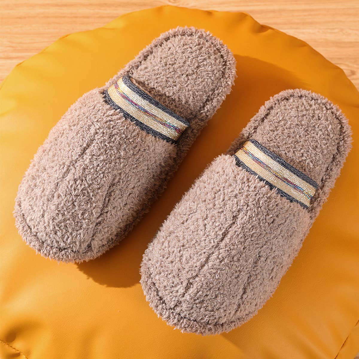 SOLID COLOR COUPLE INDOOR NON-SLIP COTTON SLIPPERS_CWSHS0780