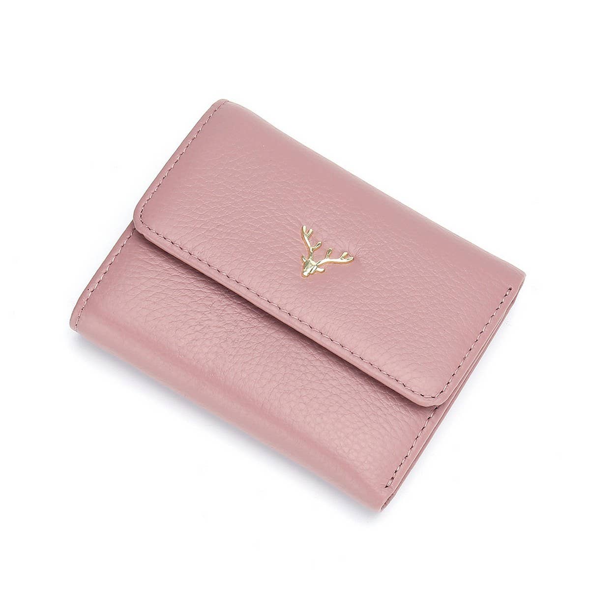 TOP LAYER COWHIDE SIMPLE FOLDING THINLEATHER WALLET_CWAB3823
