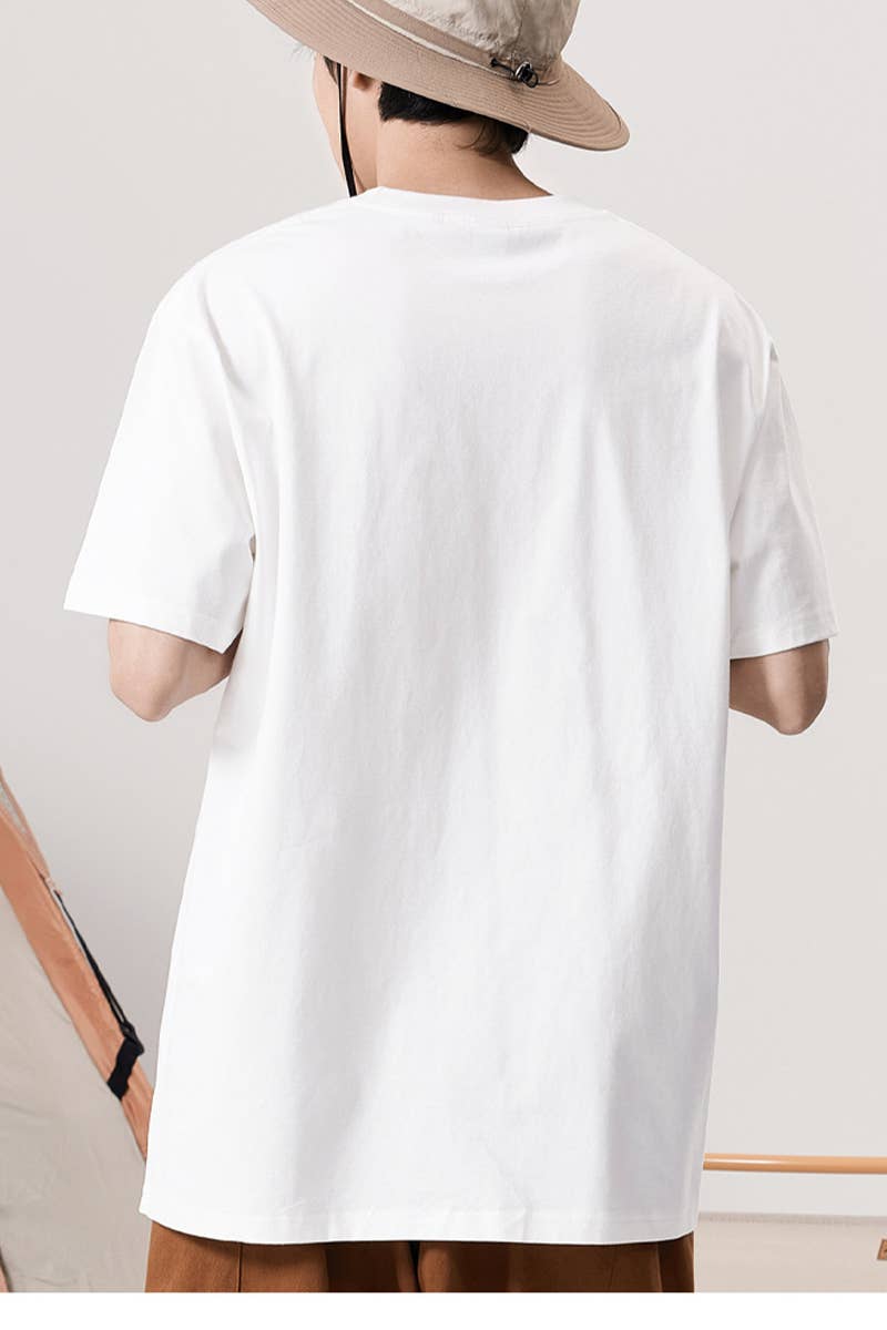 CWTTS0925_ROUND NECK LOOSE MONOGRAM PRINT SHORT SLEEVE