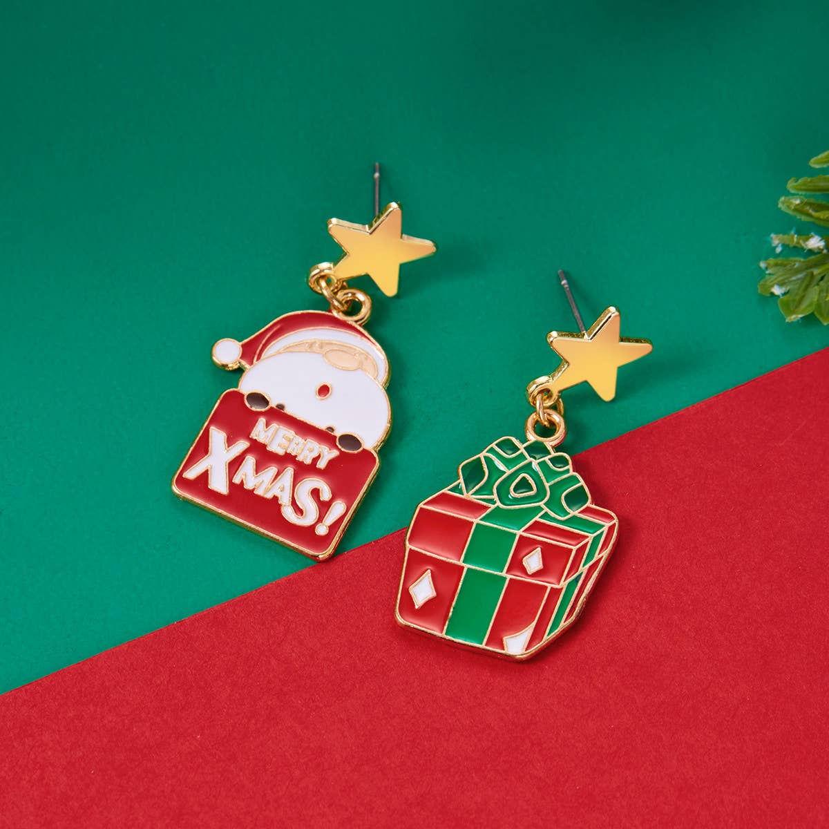 NEW CHRISTMAS BELL ASYMMETRICAL EARRINGS