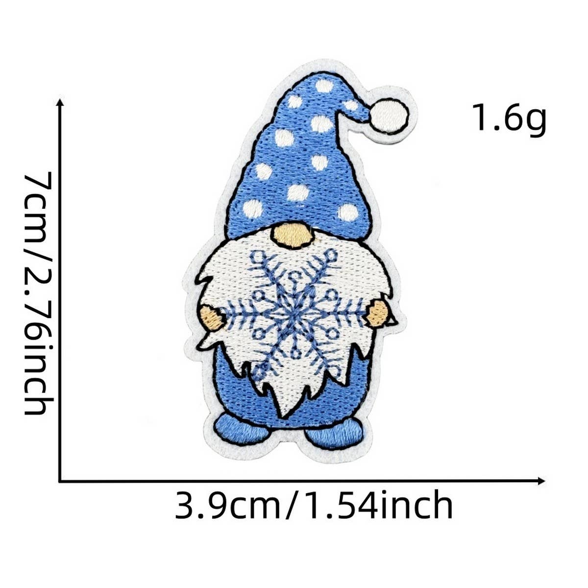 WINTER BLUE CHRISTMAS GRAFFITI EMBROIDERED PATCH