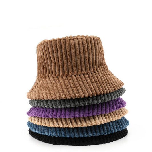 SOLID COLOR VINTAGE CORDUROY BUCKET HAT OUTDOOR_CWAH2168