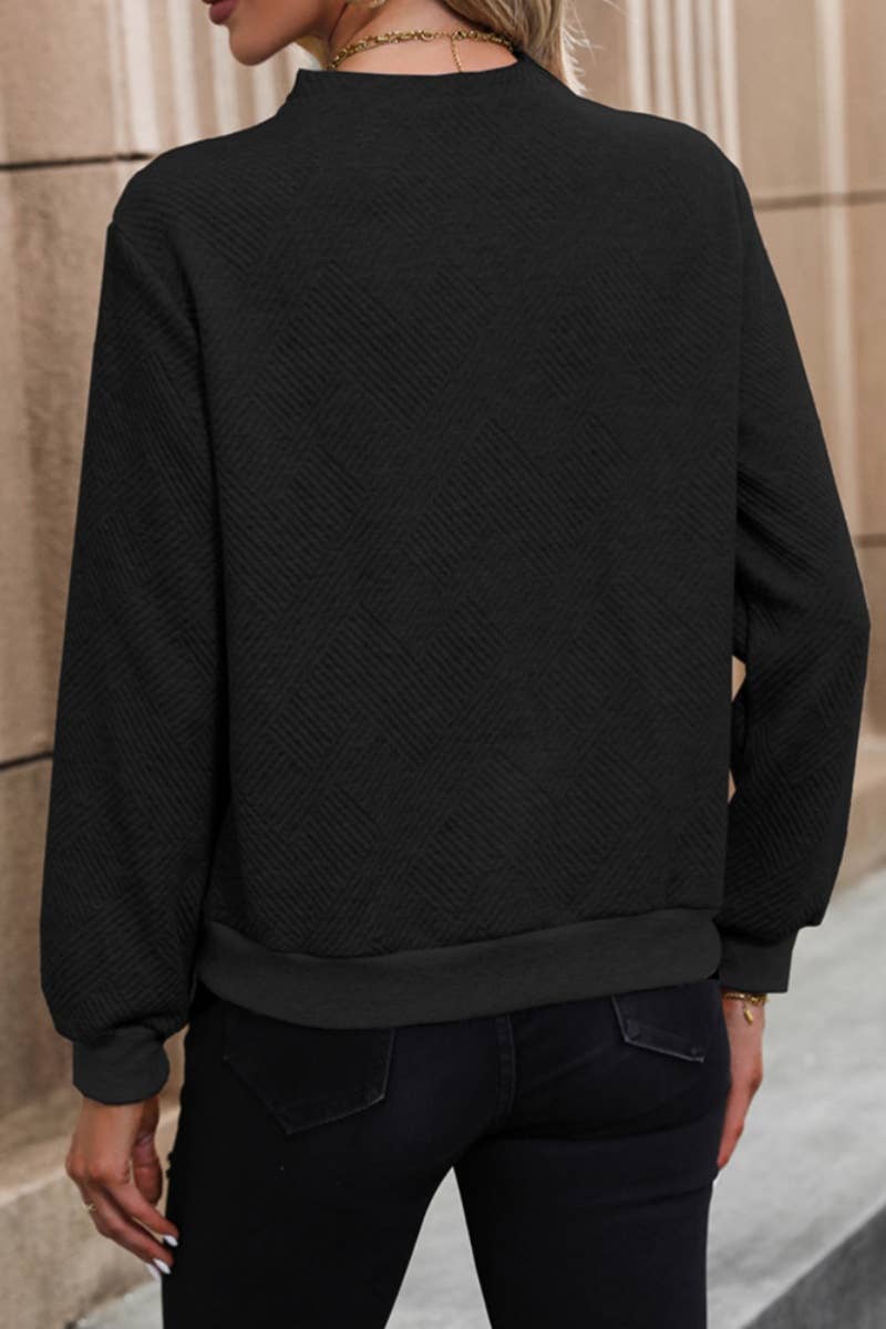 CWOSWL6591_WINTER PATCHWORK BUTTON LONG-SLEEVED SWEATER