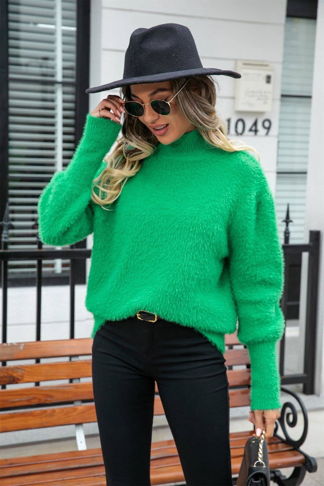 CWOSWL1036_Turtle Neck Long Sleeve Pullover Sweater