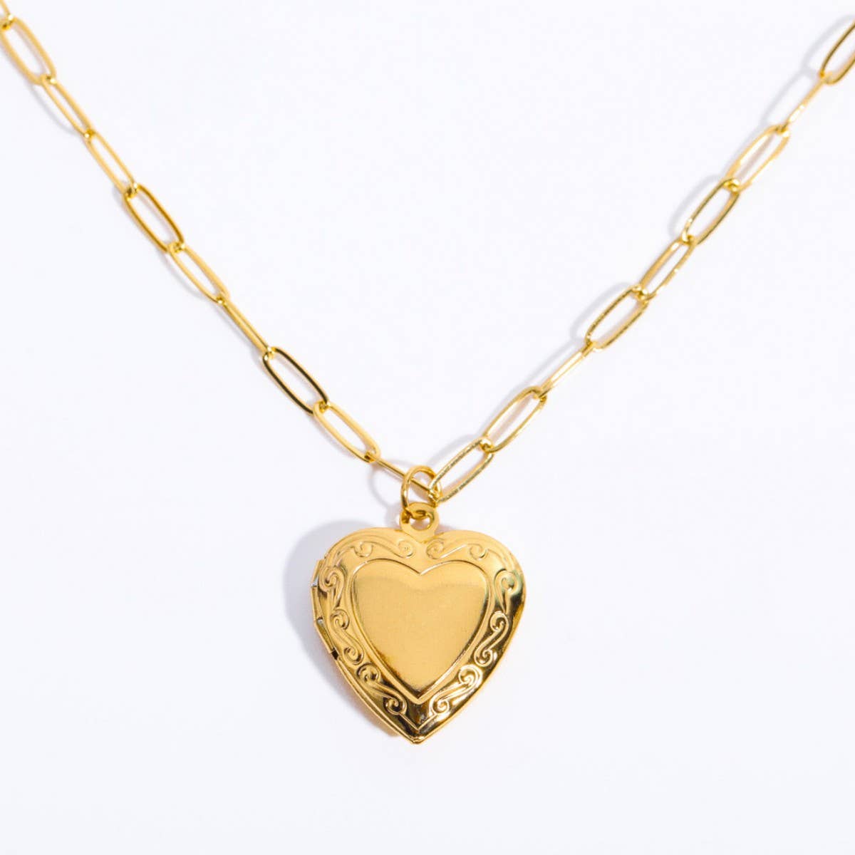 Heart Flower Album Pendant Necklace