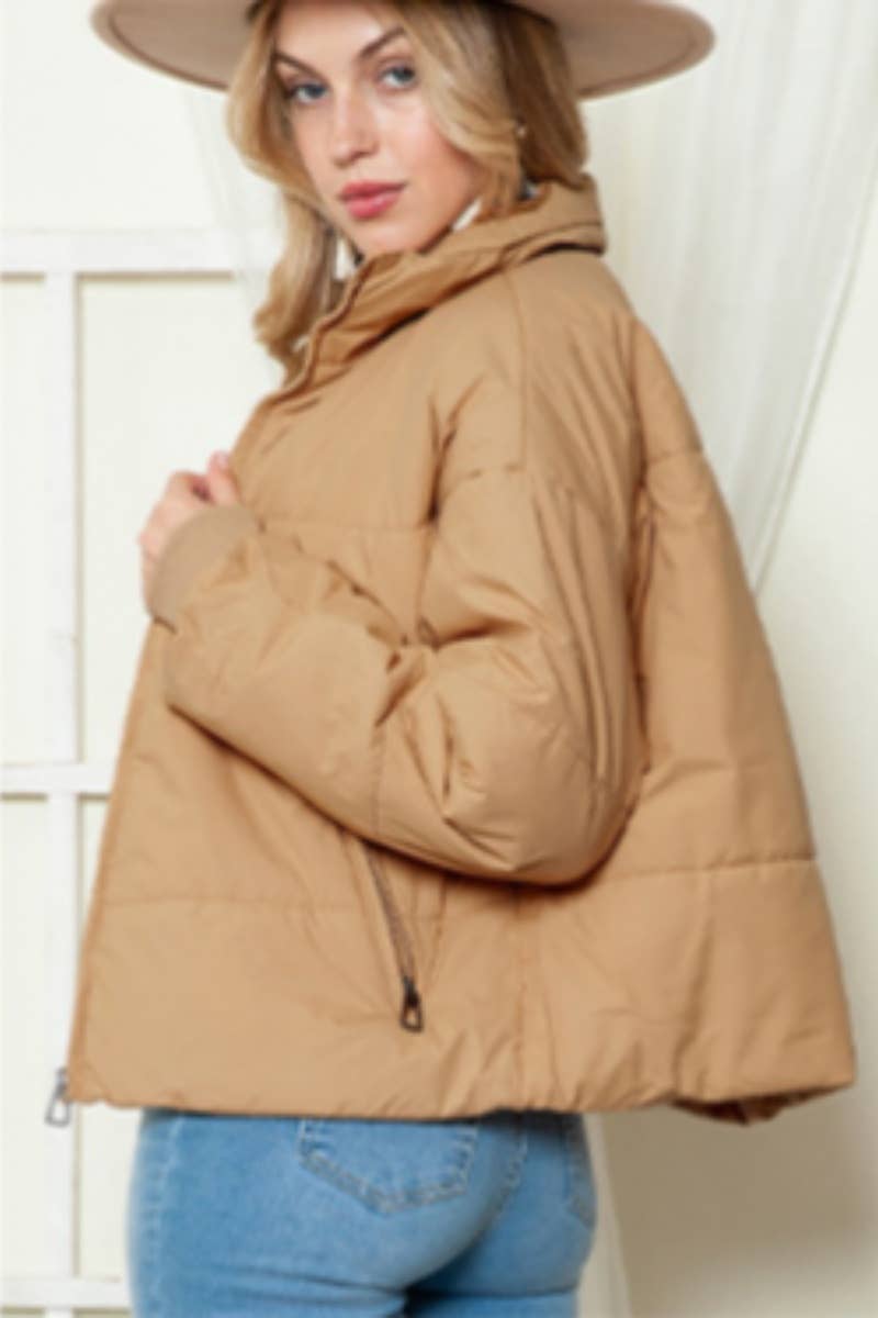 CWOCO1056_WINTER COTTON JACKET WITH HIGH NECK LONG SLEEVES