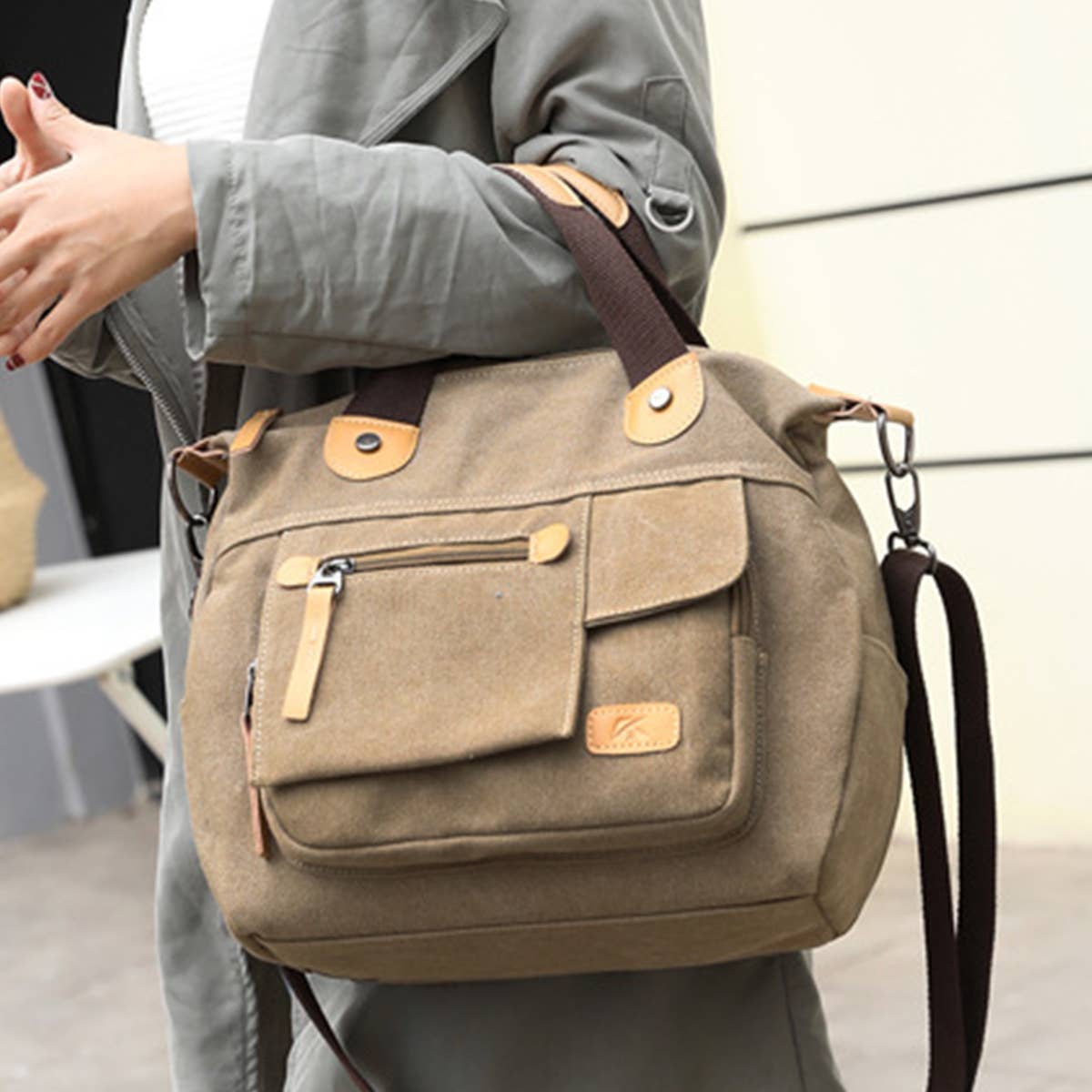 RETRO LEISURE CANVAS LARGE-CAPACITY SHOULDER BAG_CWAB1294