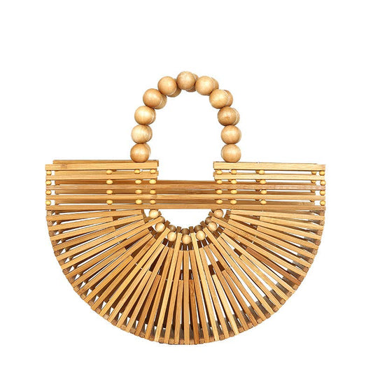 Weave fashionable hollowed-out pearl handbags