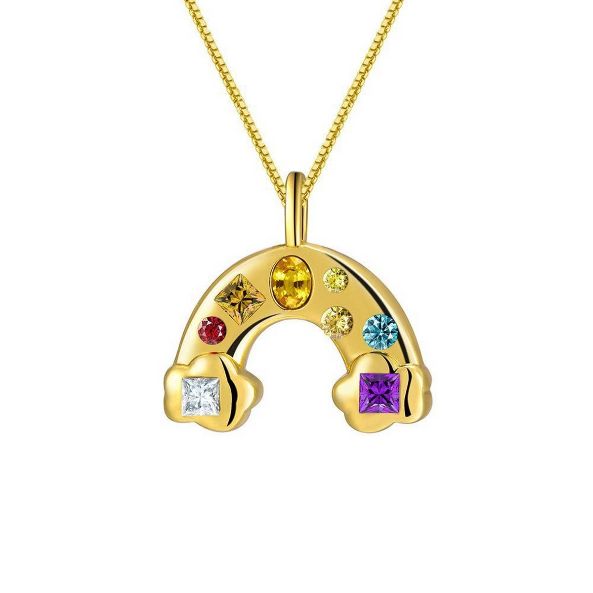 Women's irregular horseshoe U-shaped necklace