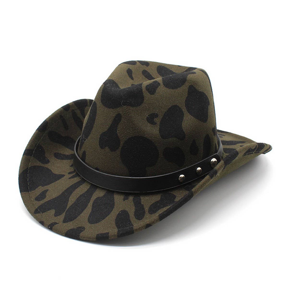 WESTERN COWBOY JAZZ HAT WOOLEN HAT COW PATTERN HAT_CWAH2551