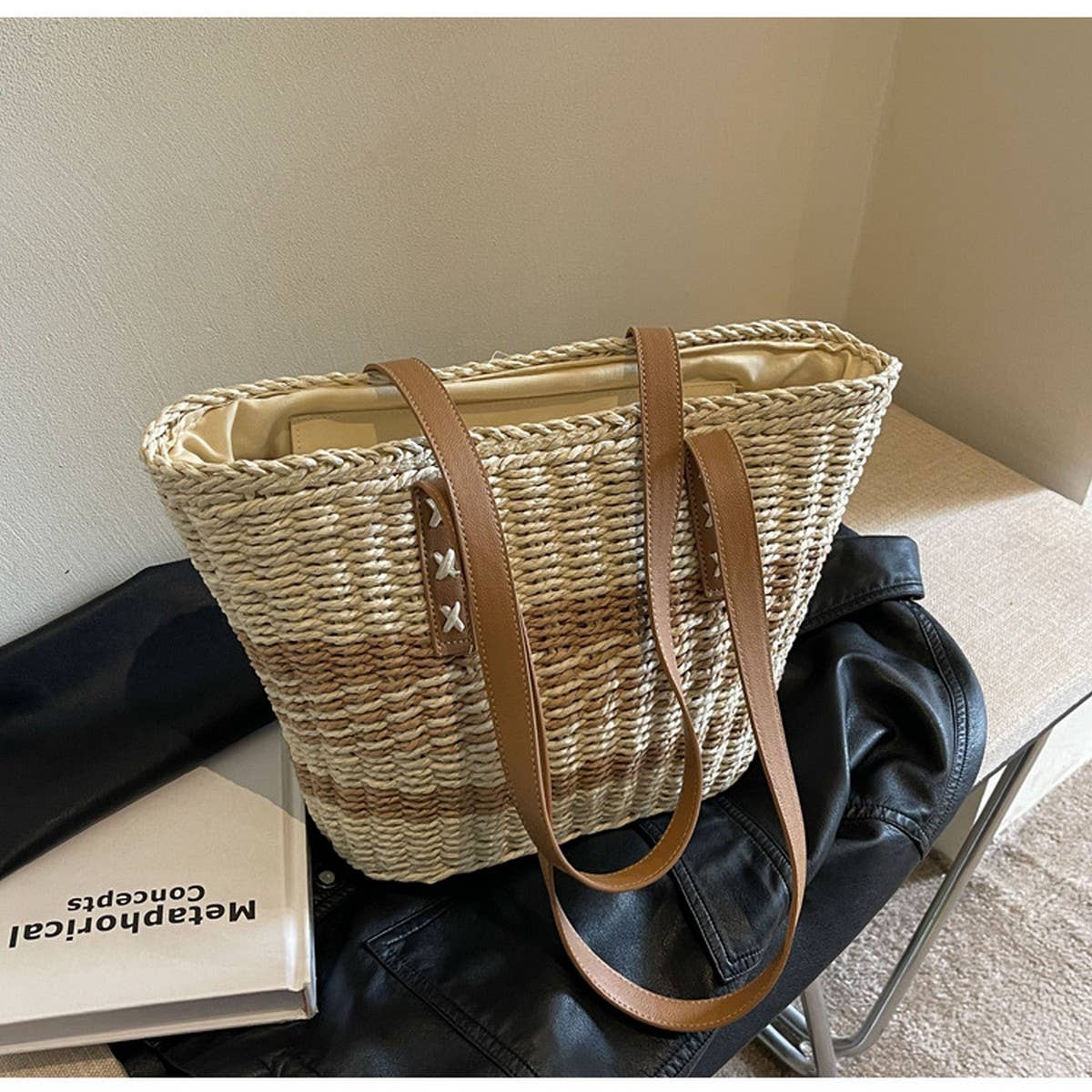 HANDWOVEN LARGE CAPACITY SHOULDER BAG_CWAB2309
