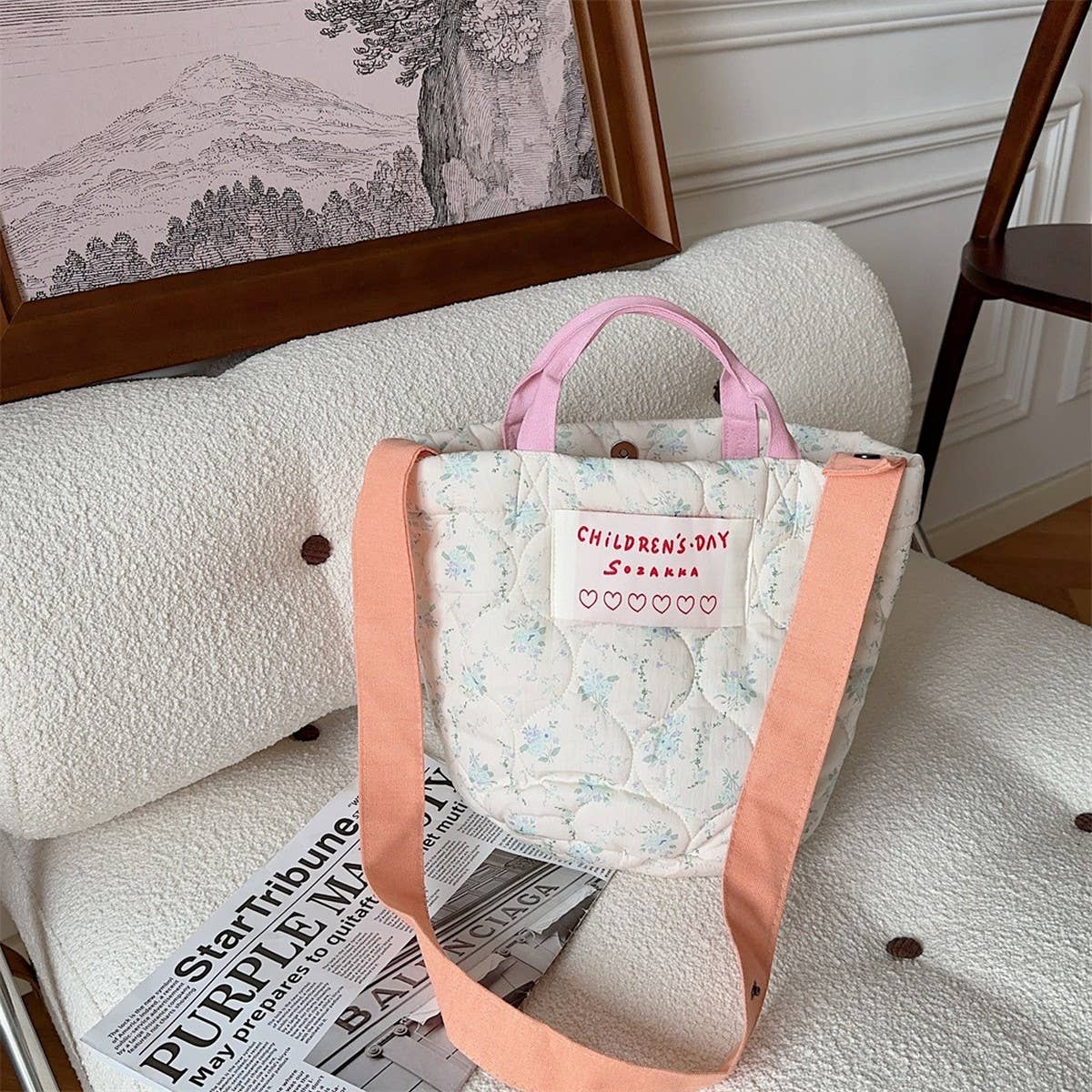 CWAB5808_LARGE CAPACITY SWEET HANDBAG CROSSBODY BAG