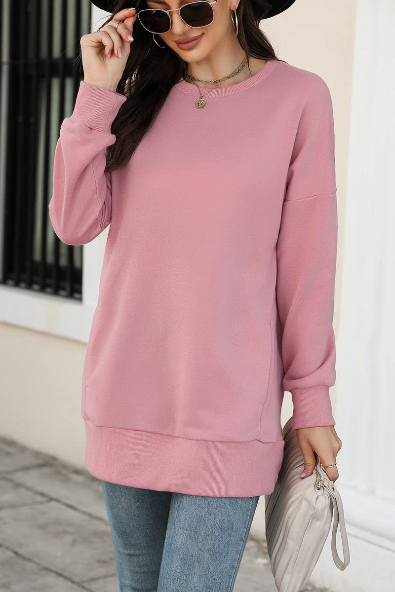 CWTTL1550_Round neck Long Sleeve Top