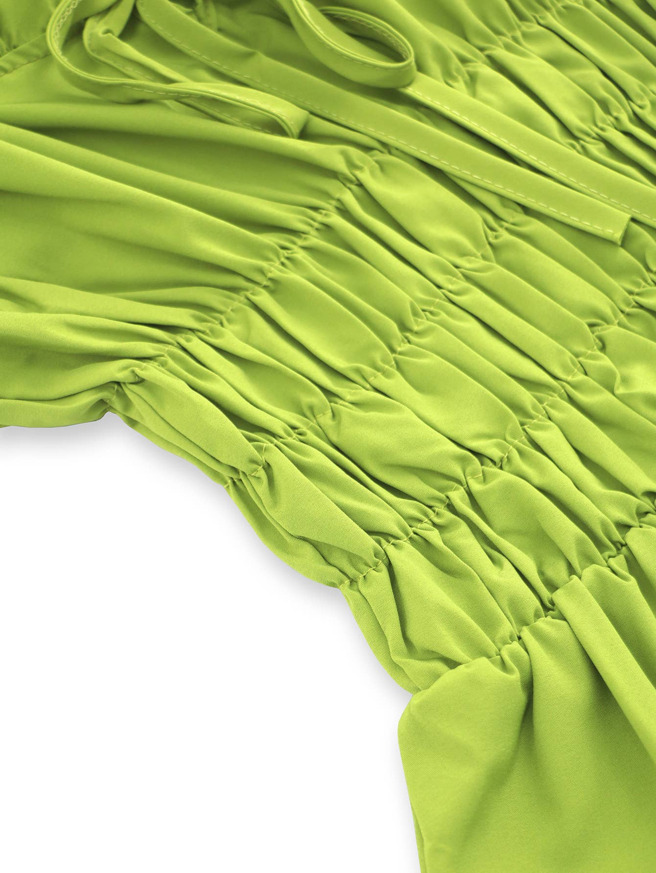 Casual Solid Color Waist-Tie Long Maxi Dress