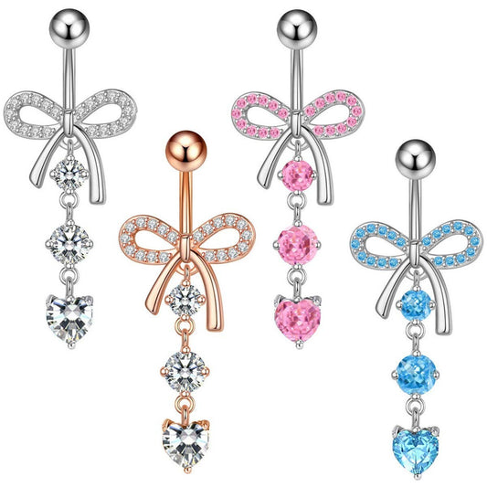 Bow Knot CZ Belly Ring ??Minimalist Bestseller_CWMM9197