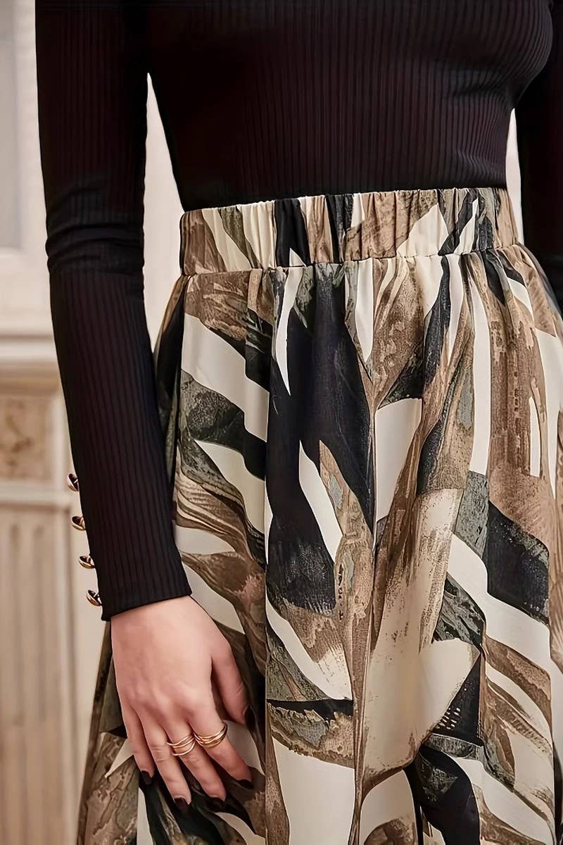 CWBLS0529_NICHE TEMPERAMENT COMMUTING TIE-DYE SKIRT