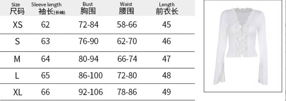 Fashionable Casual V-Neck Lace Trim Button-Up Top