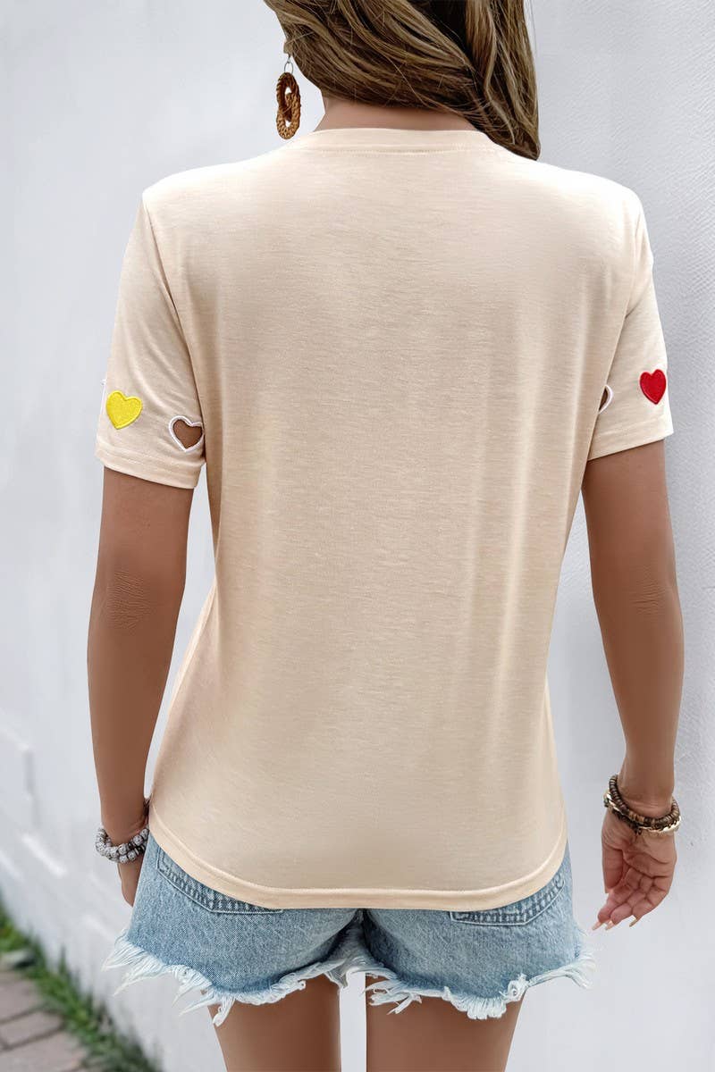 CWTBLS1901_NEW CUTE HEART EMBROIDERY HOLLOW TEE