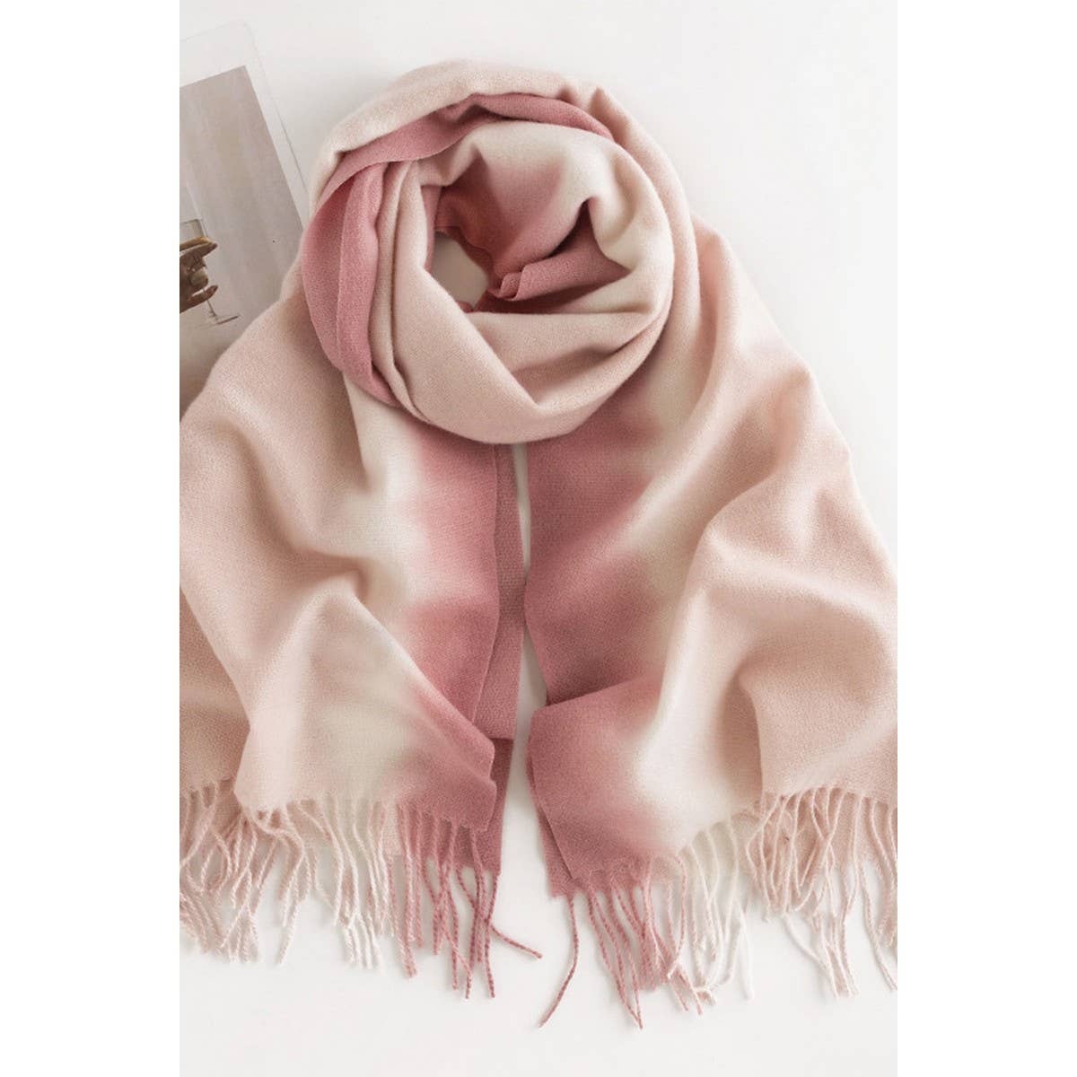 CWASC1481_GRADIENT COLOR SCARF SHAWL WARM NECK SCARF