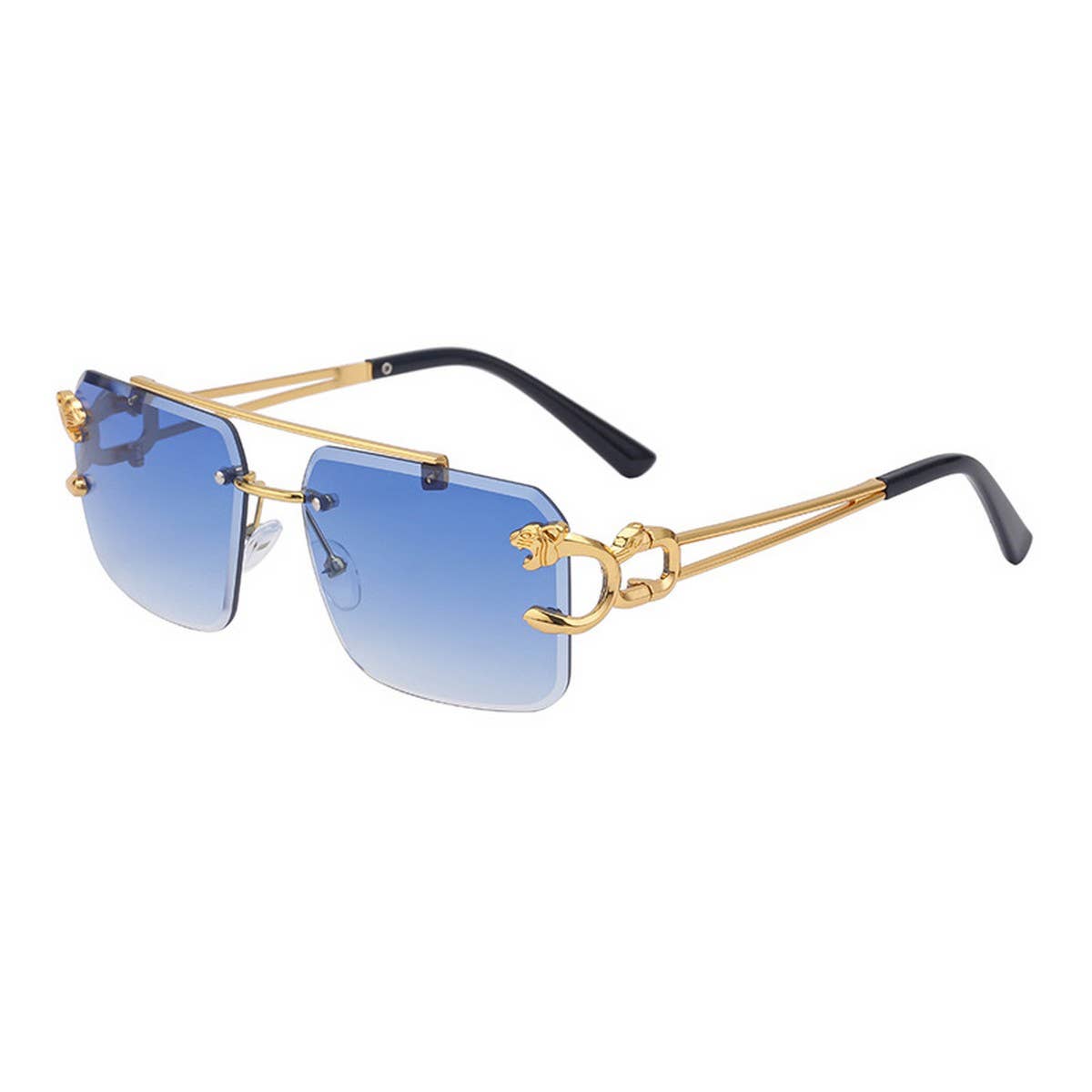 FASHION LEOPARD FRAMELESS TRIMMED SUNGLASSES_CWASG0618