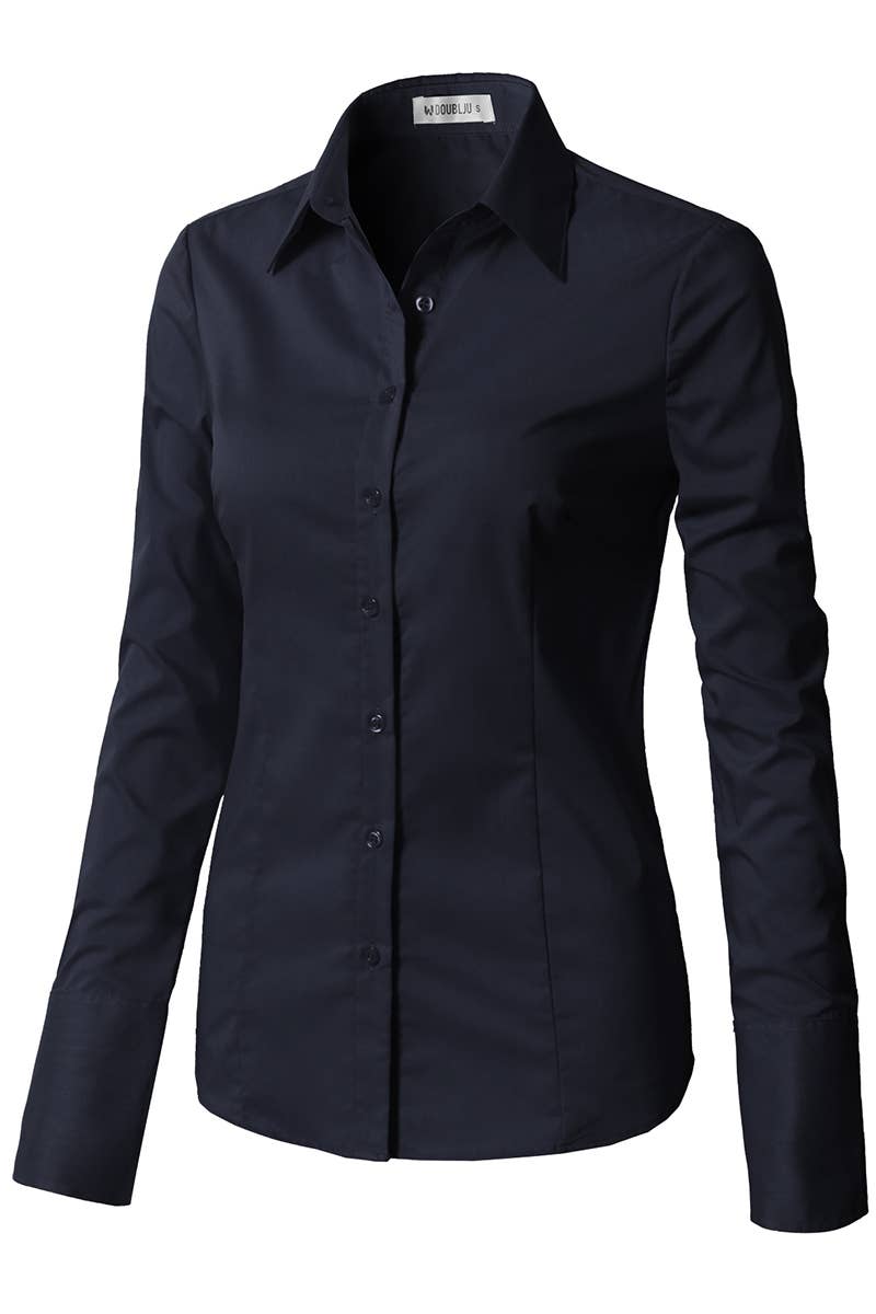 CWTDSL028_Button Down Long Sleeve Collared Shirts