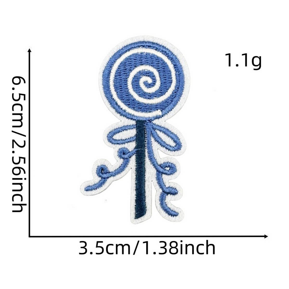 WINTER BLUE CHRISTMAS GRAFFITI EMBROIDERED PATCH