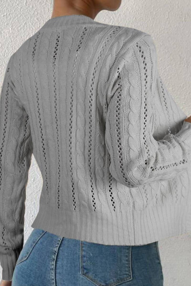 CWOCAL1569_BUTTON UP CARDIGAN LONG SLEEVE CARDIGAN