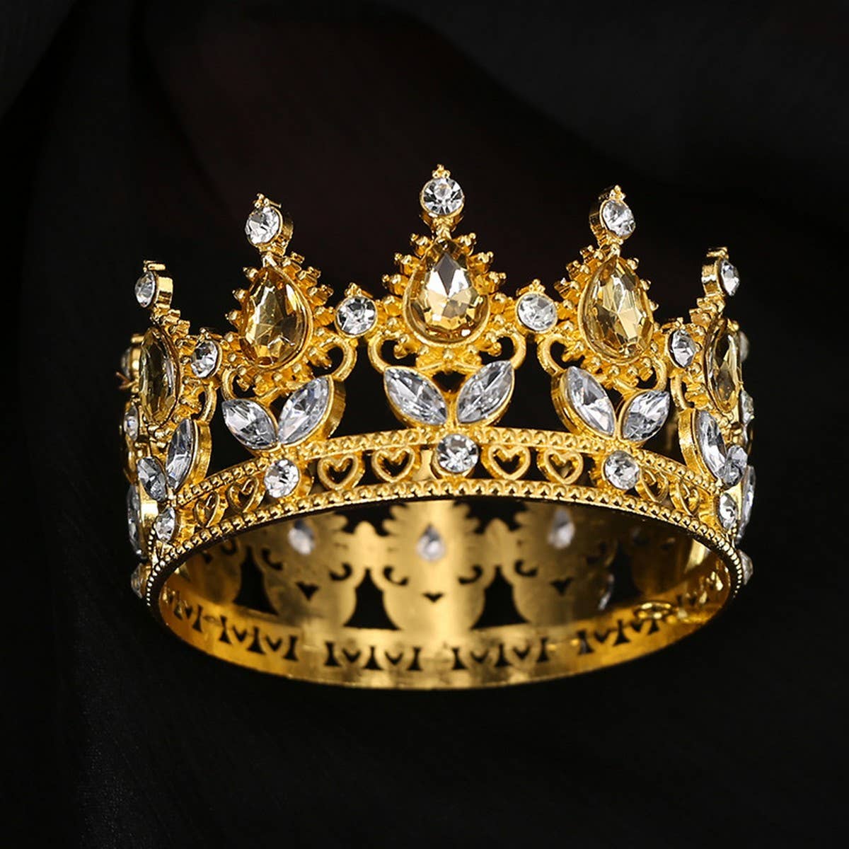 FLOWER CAKE DECORATION WEDDING CRYSTAL TIARAS