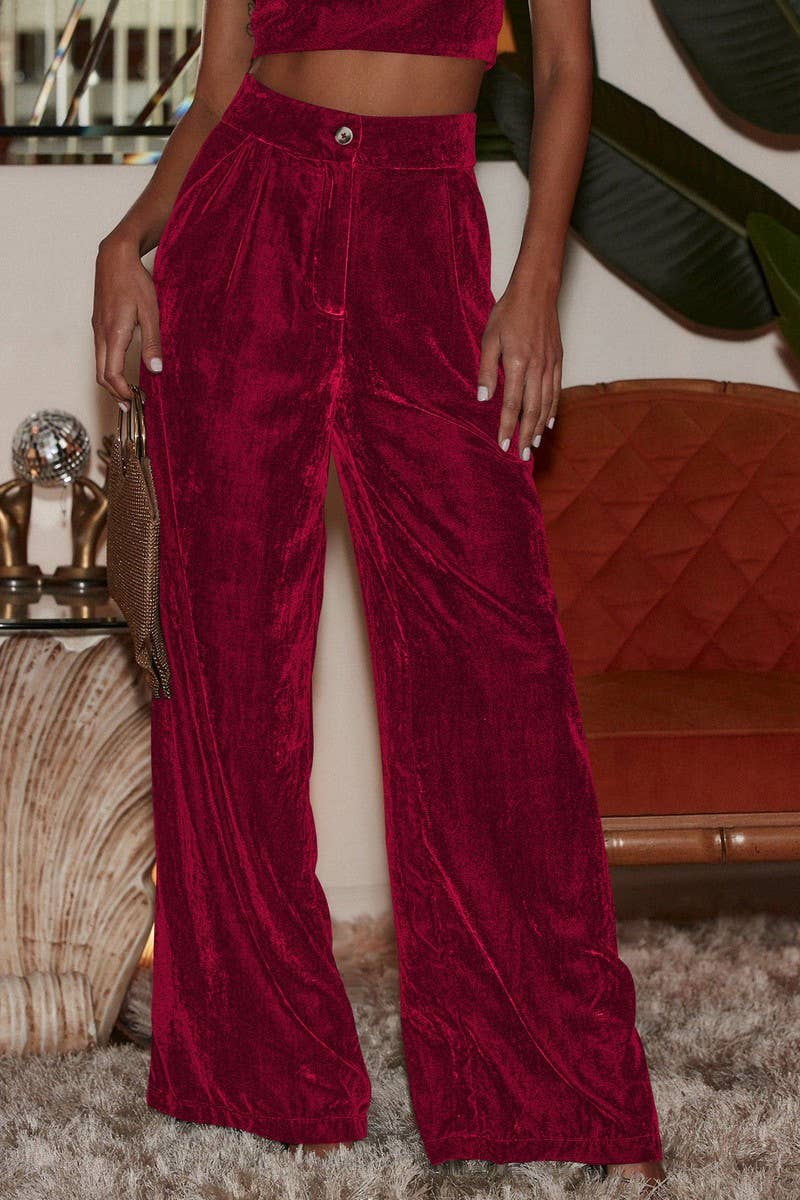 CWBLP2064_WINTER CASUAL LOOSE SLIM STRAIGHT WIDE-LEG PANTS